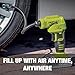 Auto Joe 24V-AJC1-LTE-P1 24-Volt IONMAX Cordless Portable Air Compressor Kit, w/ 2.0-Ah Battery, Charger, Storage Bag, and Nozzle Adapters, Green