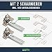 Türscharnier Set Kühlschrank kompatibel/Ersatz für 268698/00268698 Scharniere für Kühlschrank & Gefrierschrank von Bosch, Siemens, Constructa, Neff, Balay