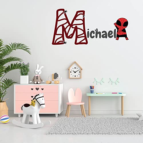 Vinilo decorativo Spider Name para habitación infantil miniatura 4