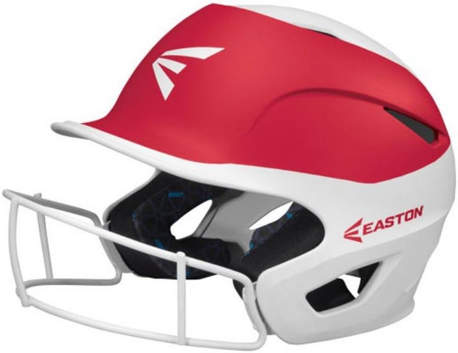 Easton PROWESS Softball Batting Helmet Matte Two-Tone with Mask Series, Multi-Density Impact Absorption Foam, High Impact Lightweight Shell, BioDRI Liner, Chin Strap