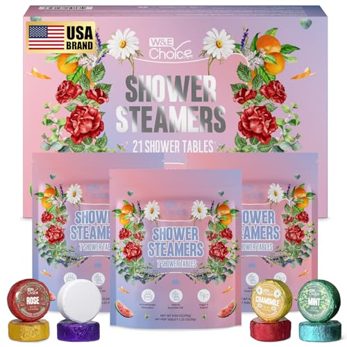 W&E Choice Shower Steamers Aromatherapy 21 Pack- Shower Bombs with