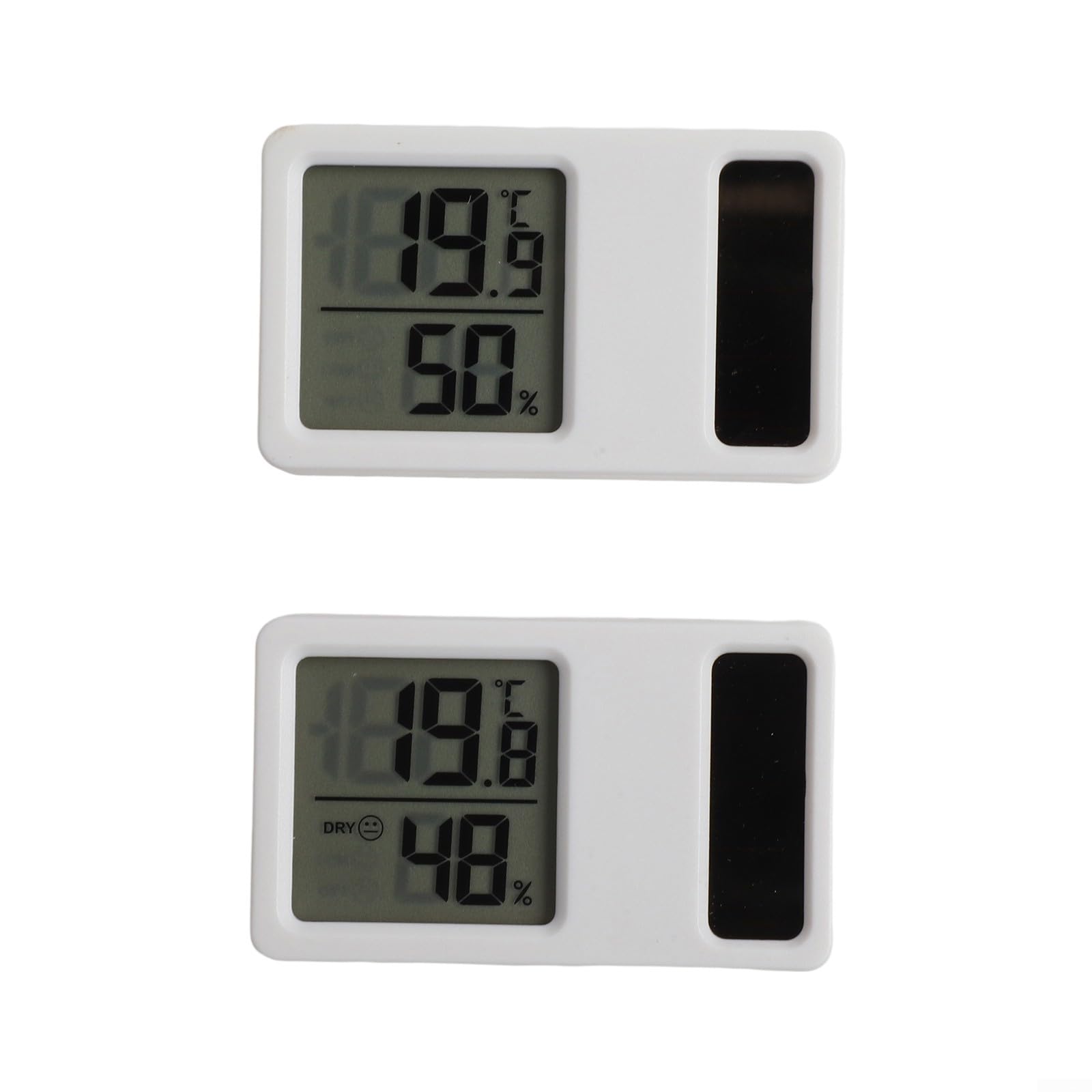 Portable Solar Thermometer Hygrometer Digital Temperature and Humidity Meter Indoor Electronic Device for Accurate Measurement and Environment Control (5 * 3cm)