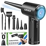 Electric Compressed Air Duster Cleaner for PC - Rechargeable 6000mAH Air Blower for Laptop Electronics, Compressed Air for Computer Keyboard Car Cleaning, Alternative to Canned Air Duster