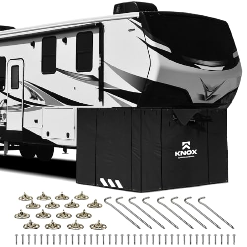 KNOX 5th Wheel RV Skirt Twist Fasteners, Zippered Panels,