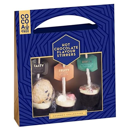Agitateurs décorés à la saveur de chocolat chaud