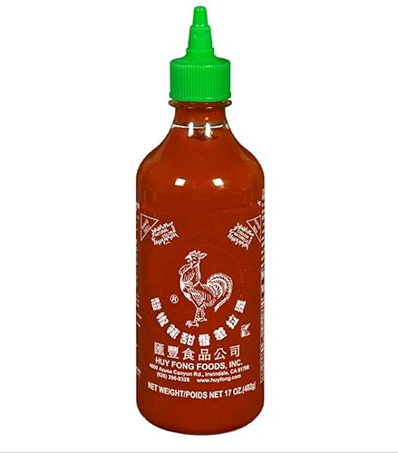 Grupo de salsa de chile (1 paquete, salsa de chile picante HUY FONG SRIRACHA)