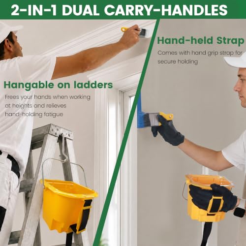 Image of Voomey 20 Pack Handheld Paint Bucket and 4 Inch Roller Kit