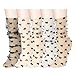 Violet Mist Sheer Slouch Socks Womens Girls Novelty Cute Black White Sheer Mesh Lace Loose Socks Fancy Elegant Bow Decorated Tulle Sock Ankle High Thin See Through Transparent Lolita Lace Sock 5 Pack