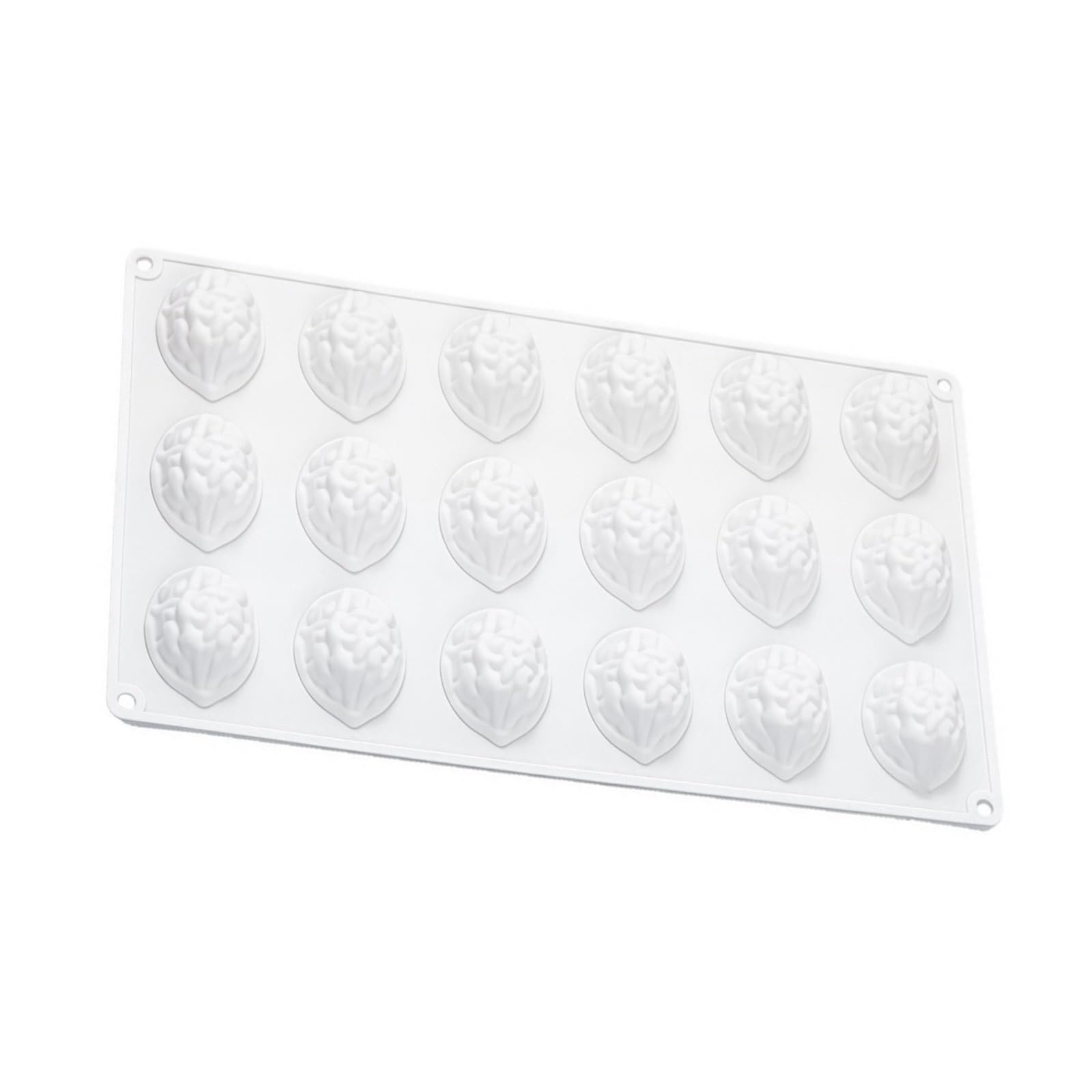 FGDTREE 18 Cavity Walnuts Mold Silicone Baking Mold for Cakes Puddings and Chocolates Desserts Making Easy Demolding Design Multipurpose Dessert