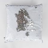 Cojín streichpa illetten Cojín las vegas 2 colores plata blanco 45 x 45