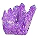 SUNYIK Purple Titanium Coated Crystal Cluster,Quartz Drusy Geode Gemstone Specimen Sphere Figurine(0.2-0.3lb)