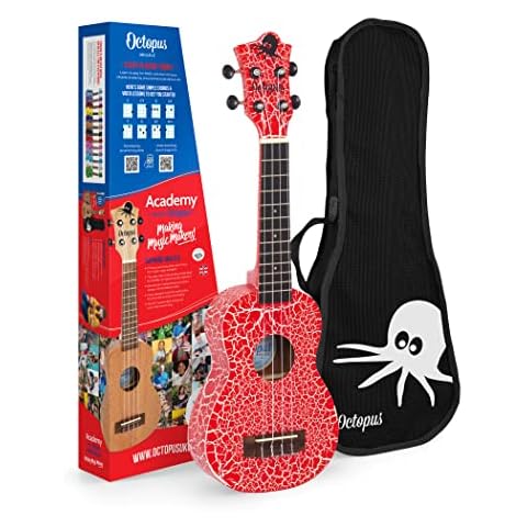 Octopus UK207-RW Red and White Ukulele Cover