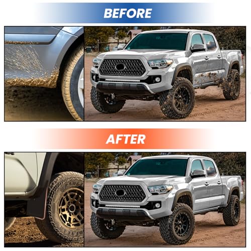 Image of 4PCS Mud Guards Splash Flaps Mudflaps Compatible with Toyota Tacoma 2024 2025 SR /SR5 Pickup Truck Auto Exterior Accessories Front Rear Tire Kit Vehicle Wheel Liner Fenders (for Tacoma 24-25 SR /SR5)