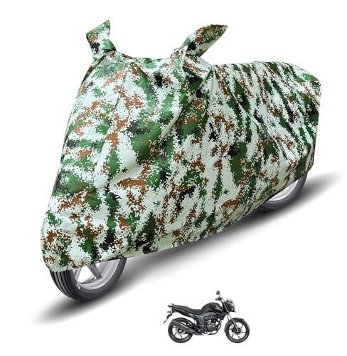 Image of Auto Hub Waterproof Bike Cover Compatible with CB Trigger Dustproof, UV Protection Two Wheeler Bike CB Trigger Cover - Forest