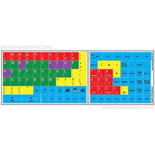 Pegatinas para teclado inglés US para PC y portátiles miniatura 2