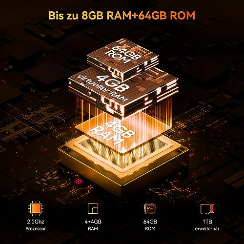 Blackview BV6200(2024) 13000mAh Outdoor Handy Ohne Vertrag, 98db Lautsprecher 6.56' HD+, 64GB/1TB...