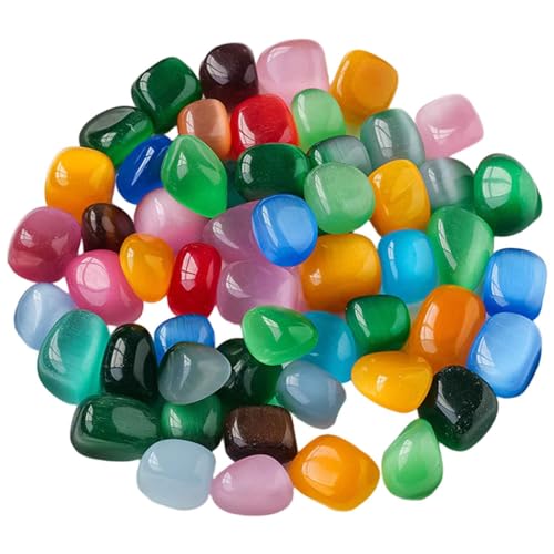 SUPBEI Ensemble de Pierres de Cristal raffinées de 0,22 LB Naturel Trié sur Le volet des Pierres et des Cristaux en Vrac pour la guérison, Le Reiki, la méditation,Cat's Eye