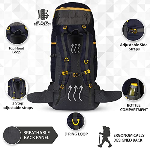 Image of Impulse rucksack bags 80 litres travel bag for men tourist bag for travel backpack for hiking trekking Bag for men camping KD007 bag with 1 Year Warranty