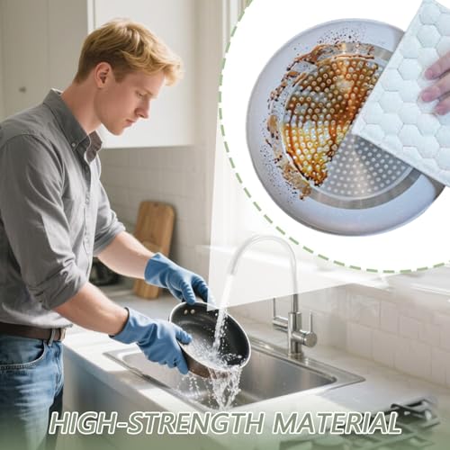 Generico Dish Rags, Double-Sided Washing Wire Dishcloth, Reusable Quick-Drying Cleaning Cloths, 5-Pack Kitchen Towels for Window, Camping, Bathroom, Lens, Bowl, Appliance 7.09x7.09 Inches - immagine 3