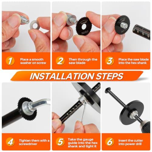Image of Inside Pipe Cutter for PVC Pipe With 7 inch Scale Gauge Guide, Black