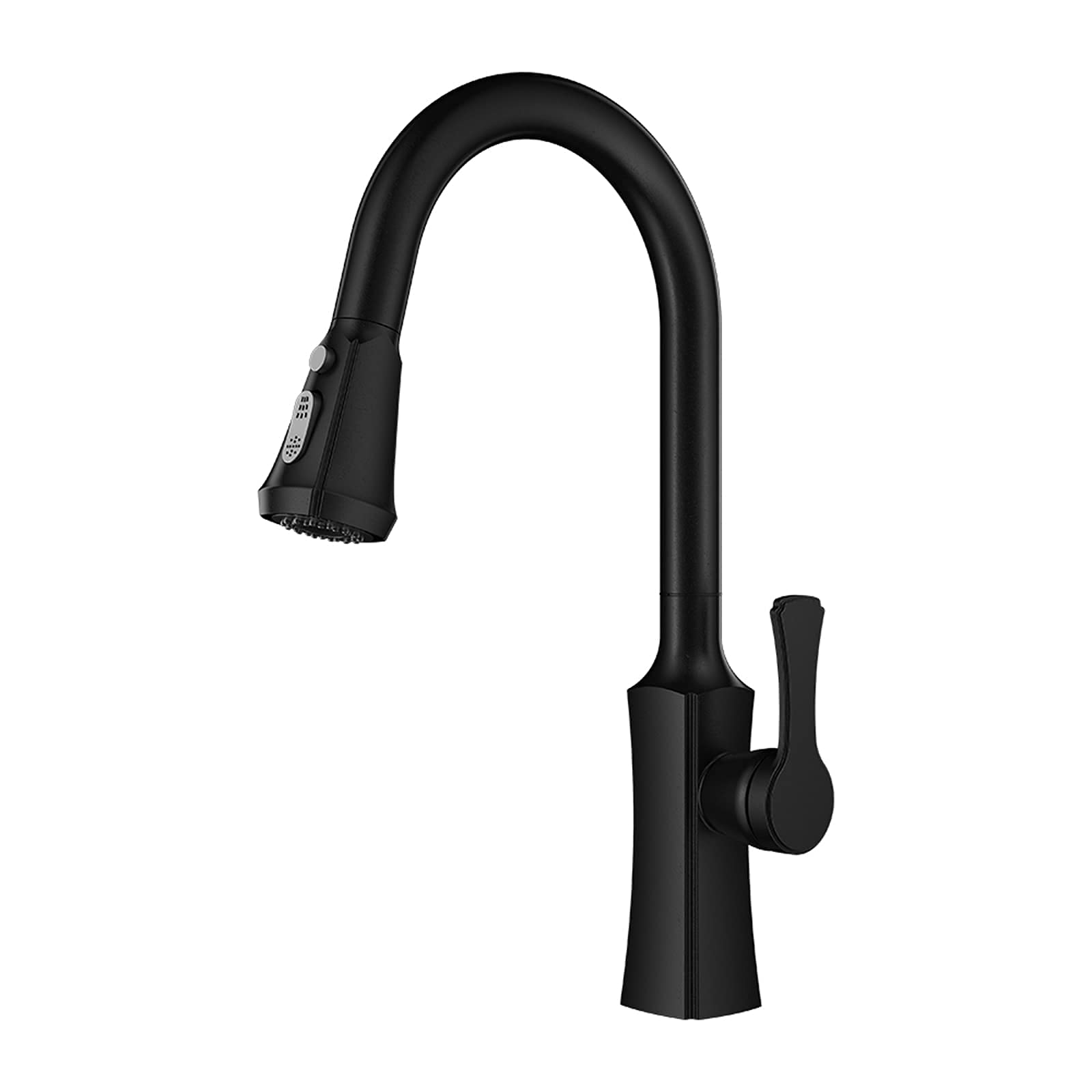 VDOQTLJT Kitchen Tap Brass Faucet Pull-Out Sink Mixer 360° Rotation 2 Function Taps Hot and Cold Water(Nero)