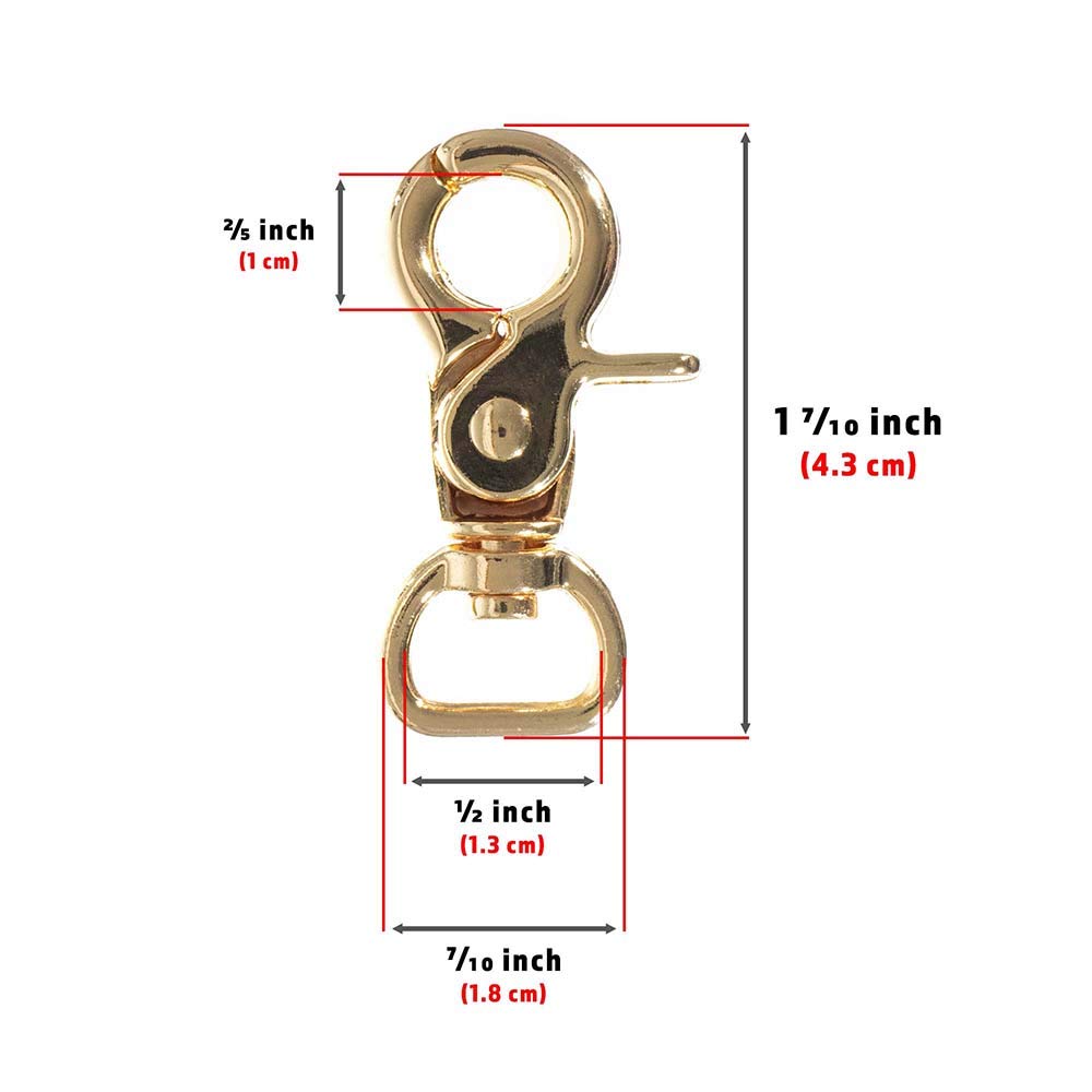 10 Ganchos Giratorios Estilo Arco De Langosta Para Puerta De Empuje, Clips De Gatillo Para Proyectos De Costura Y Manualidades (0.327 In K Dorado) | Compra Online En Yaxa
