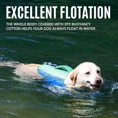 ZLX Hundeschwimmweste – Leichte Schwimmweste Hund aus Ripstop für Kleine, Mittlere & Große Hunde, Rettungsweste Hund mit Griff, Verstellbare Schwimmhilfe für Wasser, Strand & Boot