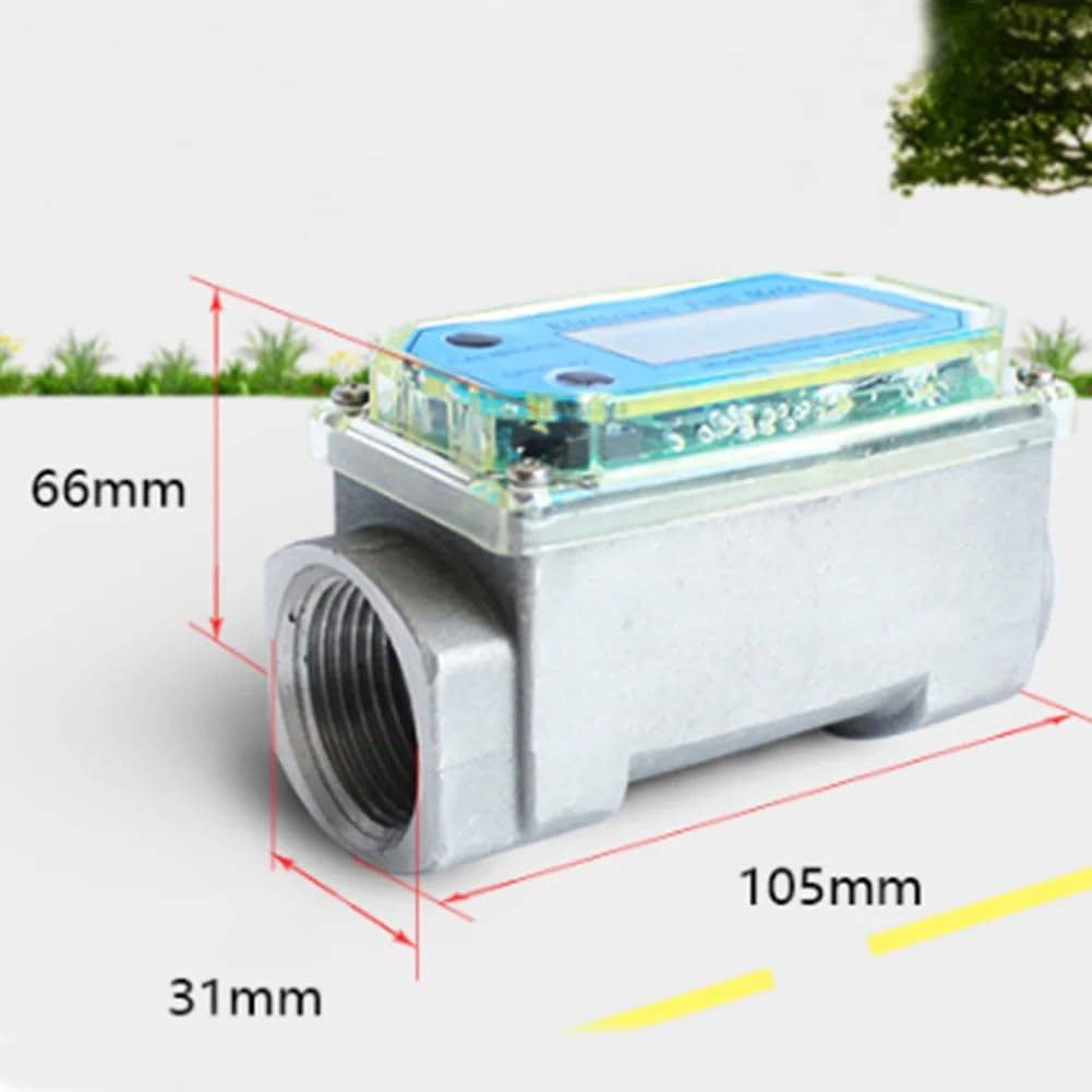 Medidor De Agua, K24 LCD, Fácil De Usar, Pantalla Digital Electrónica De Alta Precisión, Medidor De Flujo Multipropósito De Aleación De Aluminio (1,5 Pulgadas)