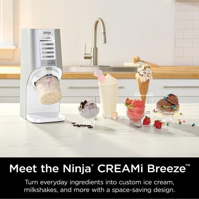 Miniatura 4 de Ninja CREAMi Breeze - Máquina para hacer helados y helados 5 en 1 (renovado) con paquete de protección mejorada de 2 años