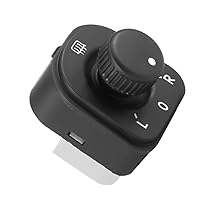 Vista 8 de Fydun Botón de control del espejo lateral ABS plástico espejo lateral Control perilla negro para 1K0959565H 1K0959565F 1K0959565K