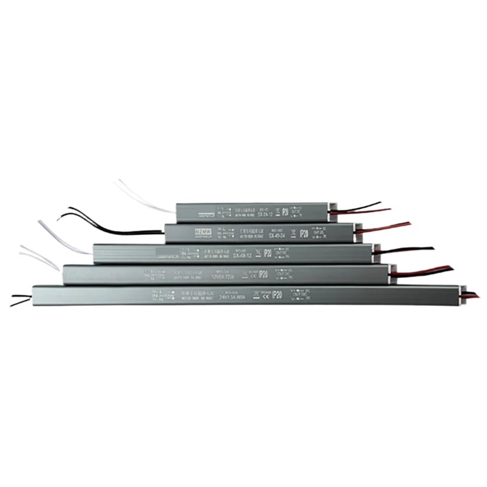 1pc Driver LED 18W 24W 36W 48W 60W 72W 80W 110W 170-260V AC/DC 12V 24V Alimentatore a commutazione ultrasottile Adattatore di illuminazione Striscia luminosa(12V,48W)