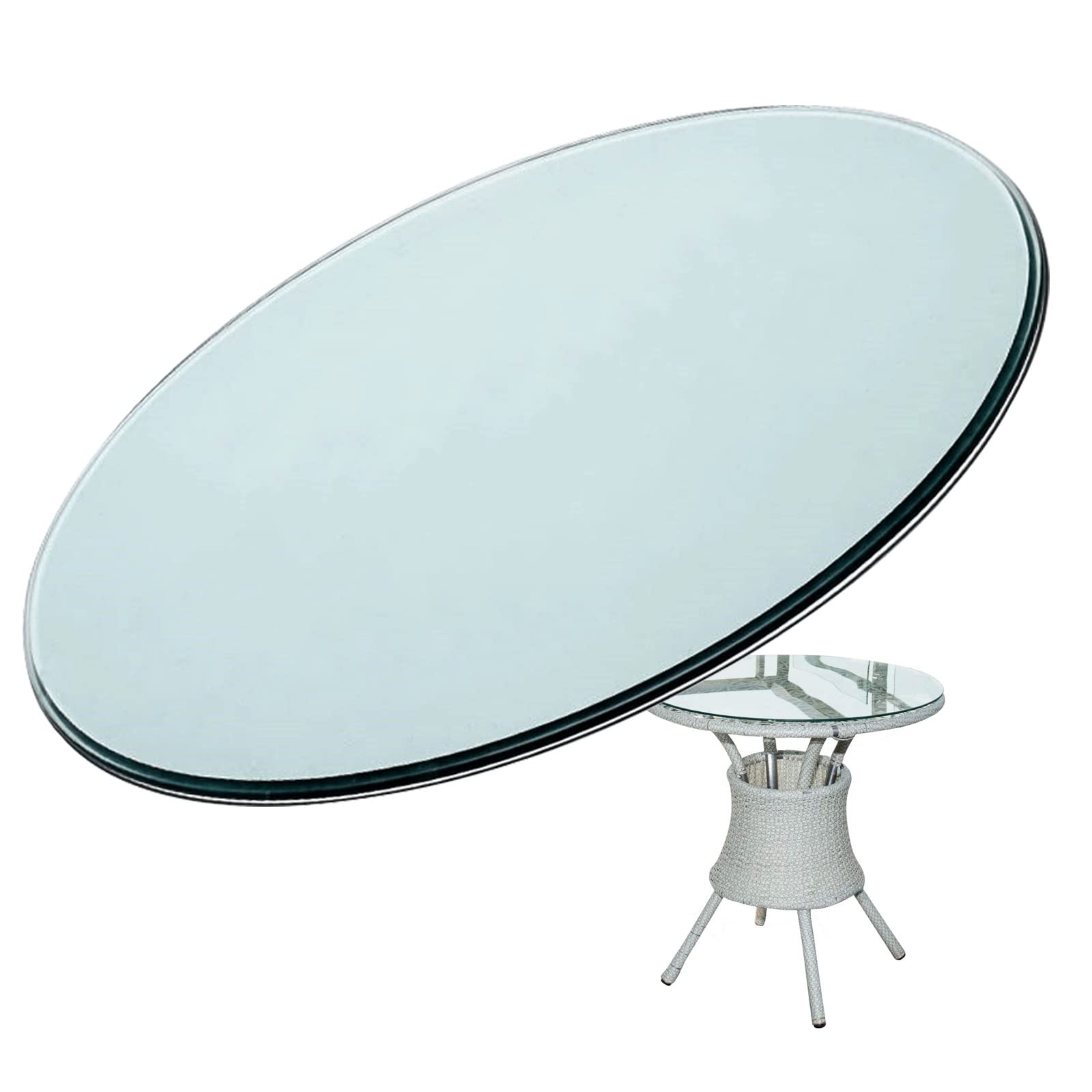 Plateau de table en verre de qualité supérieure pour projet de table ronde DIY élégante