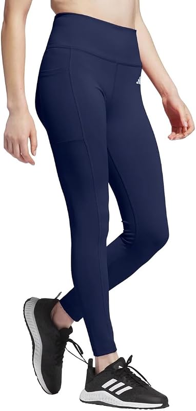 adidas Womens Midweight 7/8 Solid Training Leggings (US, Alpha, Large, Regular, Regular, Dark Blue) image 2