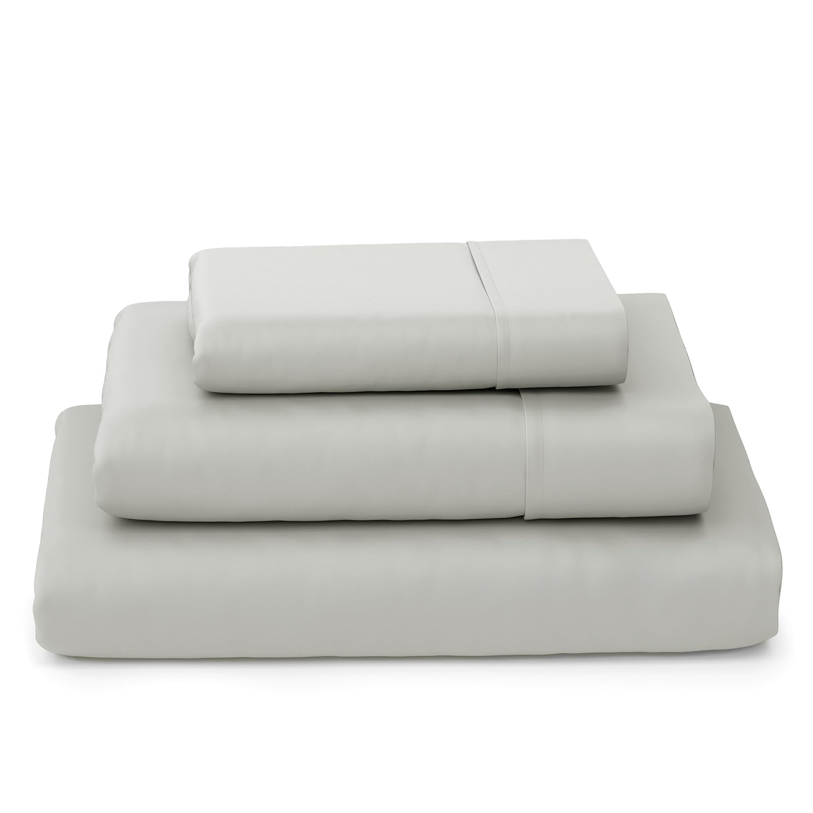 Cosy House Collection Luxury Bamboo Bed Sheet Set - Hypoallergenic Bedding Blend from Natural Bamboo Fiber - Resists Wrinkles - 3 Piece - 1 Fitted Sheet, 1 Flat, 1 Pillowcase - Twin, Silver
