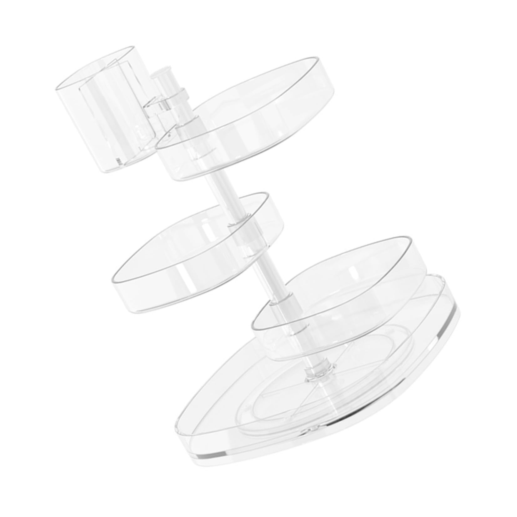 Organisateur Maquillage Rotatif Boîte Rangement Transparent Pour Emulsion Cosmétiques Soins Visage Accessoire Salle de Bain Bureau