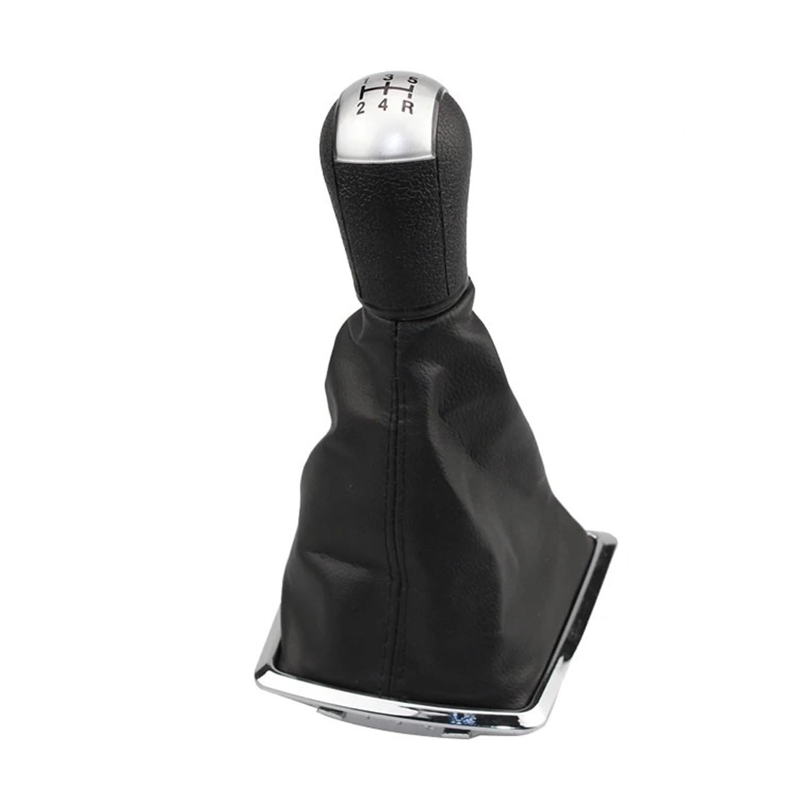 Jxewmtmc for Focus 2 for Mondeo MK2 2005-2008 Car Accessories Gear Shift Knob Lever Gaitor Shifter Boot Interior Gear Stick Shift Cover(Silver 5 Speed)