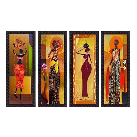 Peinture UV Art pour salon moderne grand tableau ethnique satiné mat C4FPB2118