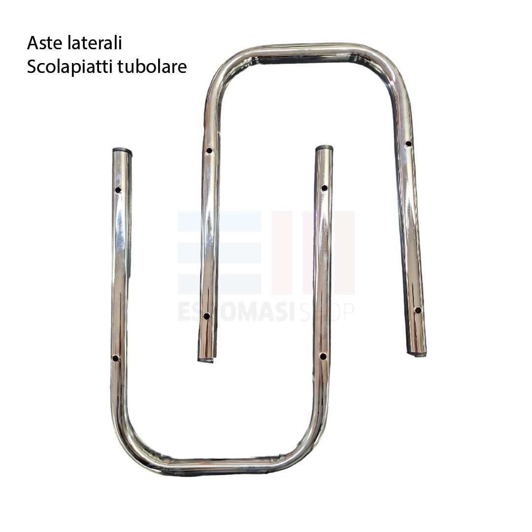ESPOMASISHOP SCOLAPIATTI DA BASE, PARETE O APPOGGIO – Acciaio Inox AISI 430 Misure 40 50 60 70 80 cm Con o Senza Vaschetta Raccogligocce – Montaggio Facile – Made in Italy (60 cm con Raccogligocce)