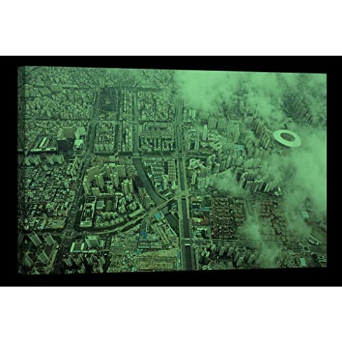 Tableau sur toile villes pour illuminer une pièce sombre la nuit - 2