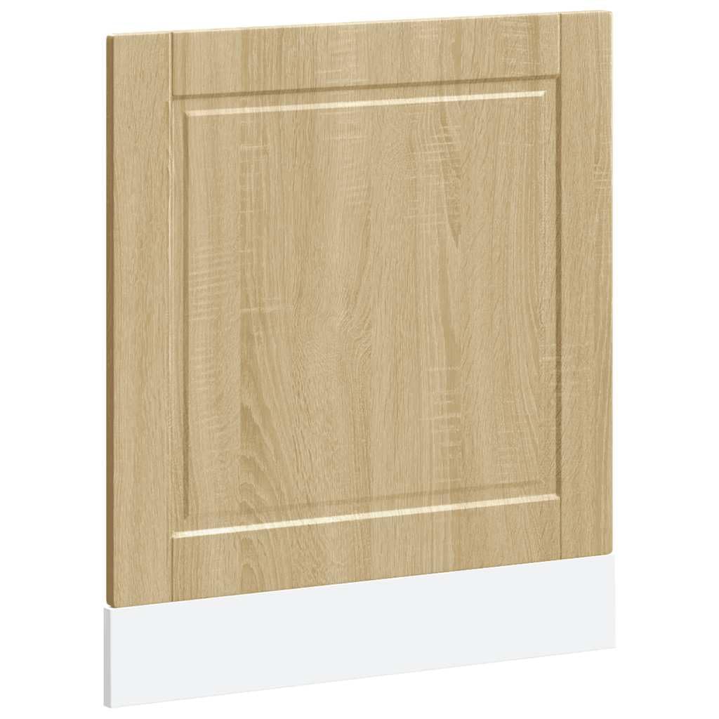 Tapa para lavavajillas 60 x 1,5 x 67 cm Porto de madera de roble Sonoma