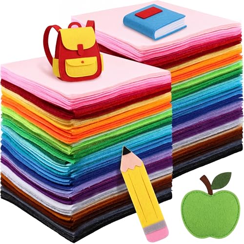Image of Moukeren 360 Pcs 12 X 12 Inch Felt Sheets, 20 Colors | Stiff Fabric Squares Ideal Craft Sewing, DIY Patchwork Projects, Nonwoven Material, Bulk Supply Holiday and Festival Decor