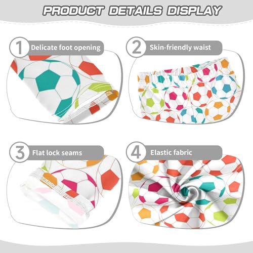 Colorful Soccer Ball Girls Leggings Dance Running Workout Yoga Pants3