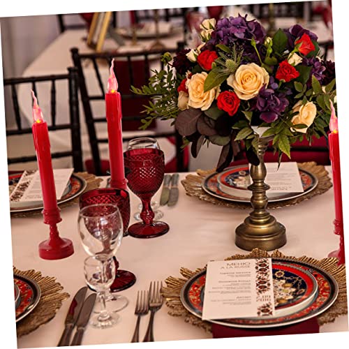 ABOOFAN 1 par de luzes de LED quentes falsas decoração castiçal adoração para suprimentos de cônica,