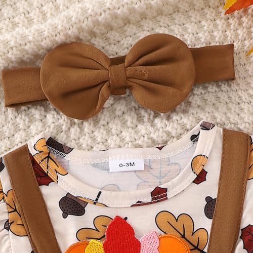 Newborn Baby Girl Christmas Outfit Thanksgiving Romper Dress Ruffled Long Sleeve Bodysuit Cute Fall Winter Clothes2