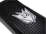 Transformers Decepticons Embroidered Seat Belt Shoulder Strap Harness Covers Cushions Pads (Pair / Set) in Black Carbon Fiber Look for Cars Trucks