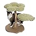 TIAKI Nature Kratzbaum Flora | Kompakter Kratzbaum für Katzen | gepolstertes Kuschelbett mit gewölbten Blütenblättern | mit Sisal umwickelter Holz-Stamm | Höhe: 63cm
