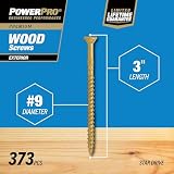 Power Pro Premium Zewnętrzne śruby do drewna, 23 x 7,6 cm, wiadro 2,3 kg, zewnętrzne powlekane żywicą epoksydową, brązowe, 417 sztuk