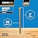 Power Pro Premium Exterior Wood Screws, #9 x 3 Inch All-Purpose Deck Screws for Outdoor Projects, T-25 Star Bit Included, Bronze, 373 Pieces | 48611V4