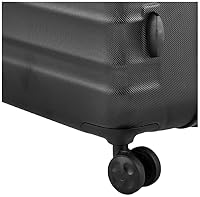 Amazon Basics Hartschalen-Koffer Groß - Erweiterbares ABS-Reisegepäck mit 4 Doppel-Spinnerrädern - Kratzfest und Leicht - 78 x 52,6 x 32cm - Schwarz – Ansicht 4