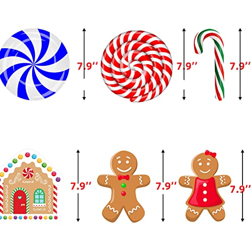 Funnlot 57Pcs Peppermint Floor Decals Christmas Wall Stickers Christmas Decals For Wall Christmas Stickers For Wall Candy Wall Stickers Christmas For Candyland Decoration #TOP1